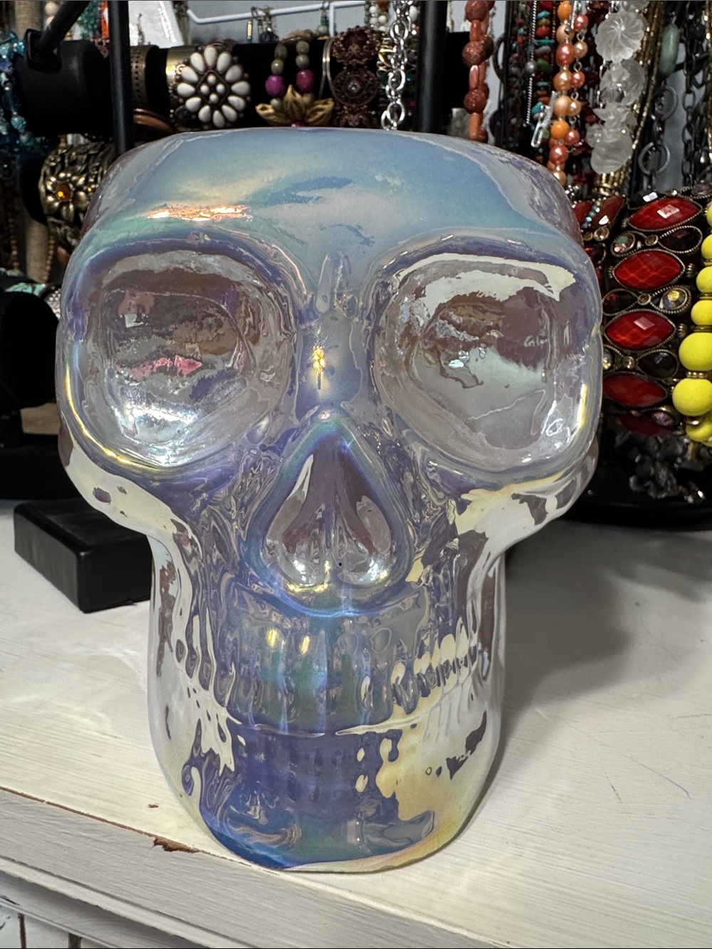 Bath & Body Works Skull 3 Wick Candle Holder.